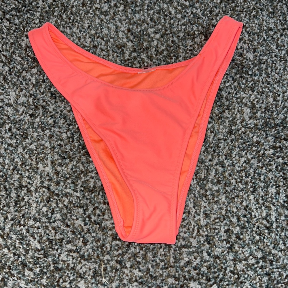 High-leg orange bikini